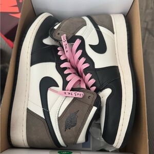 Jordan Kids Sneakers Black White Pink